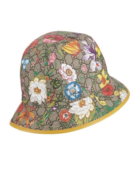 gucci flora baseball hat|gucci bucket hat men's.